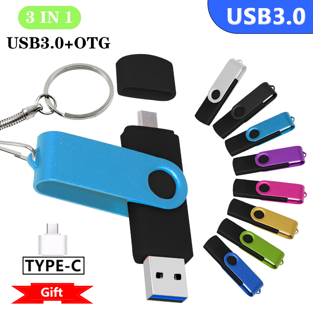 새로운 도착 USB 3.0 플래시 드라이브 OTG 펜 드라이브 512 기가 바이트 256 기가 바이트 128 기가 바이트 64 기가 바이트 USB 스틱 3 1 고속 Pendrive TYPE-C 어댑터